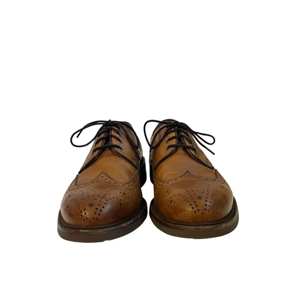 Johnston & Murphy Men’s Tan Brown Wingtip Dress Shoes Size 8.5M